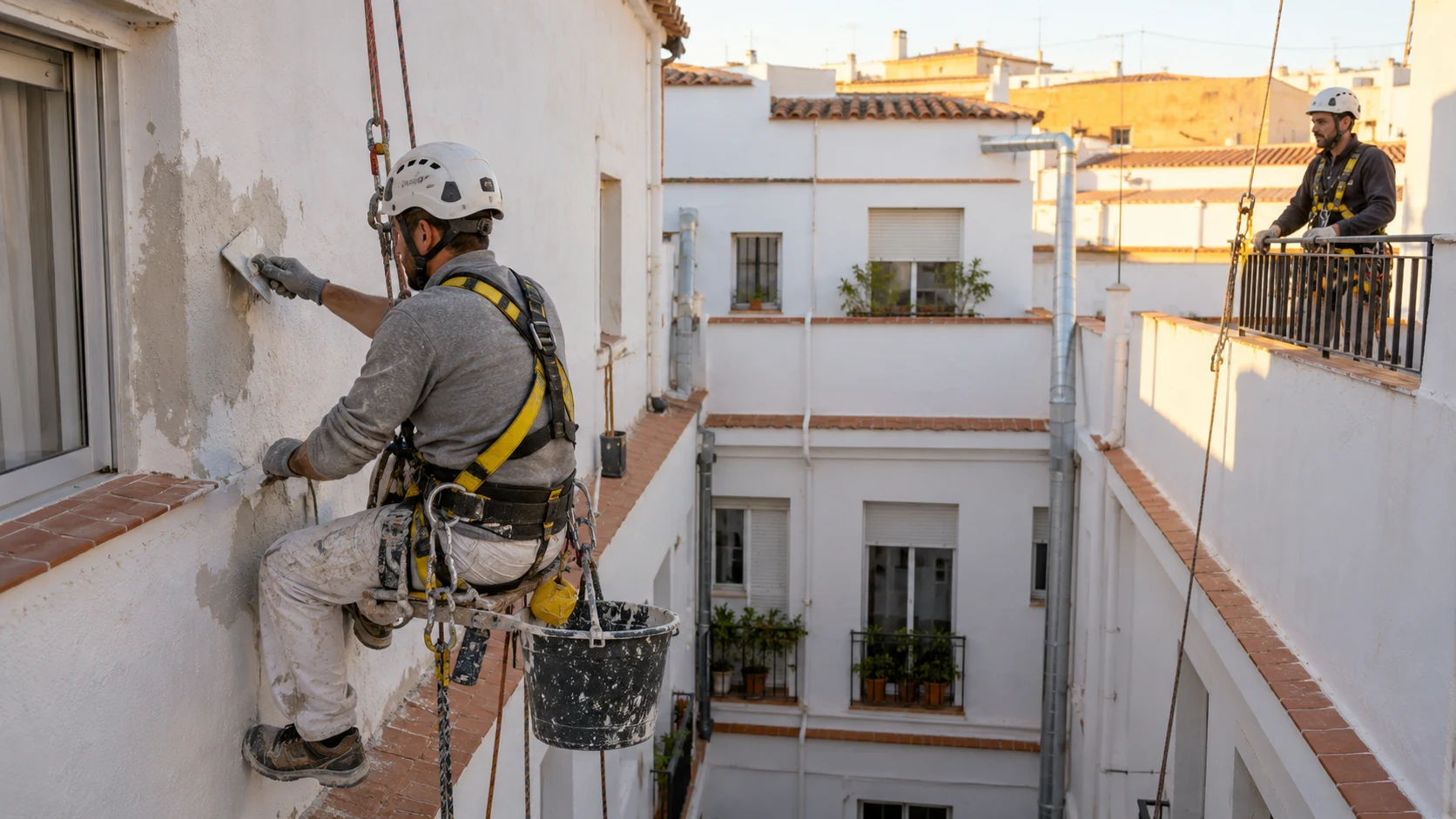 Rehabilitación de patios de luces en Almendralejo
